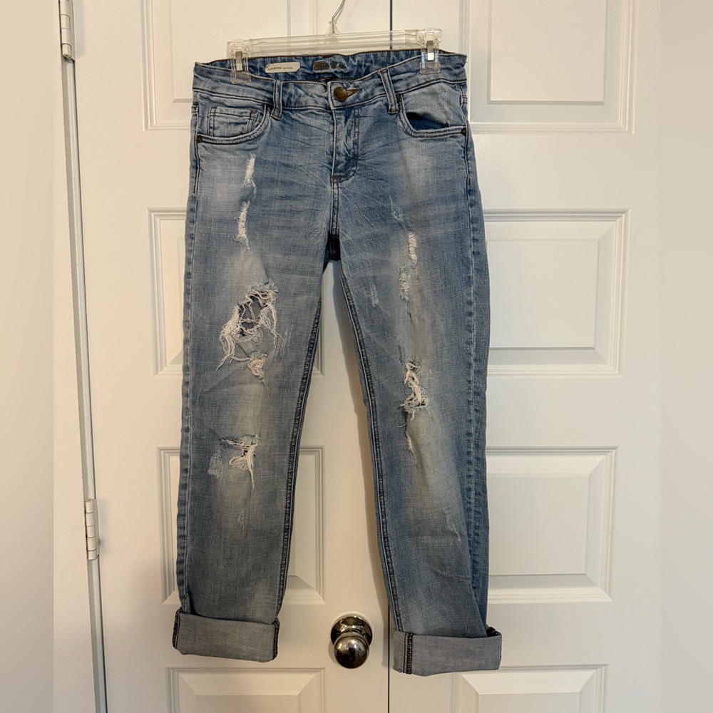 Kut from the Kloth Light Blue Distressed Catherine Boyfriend Jeans